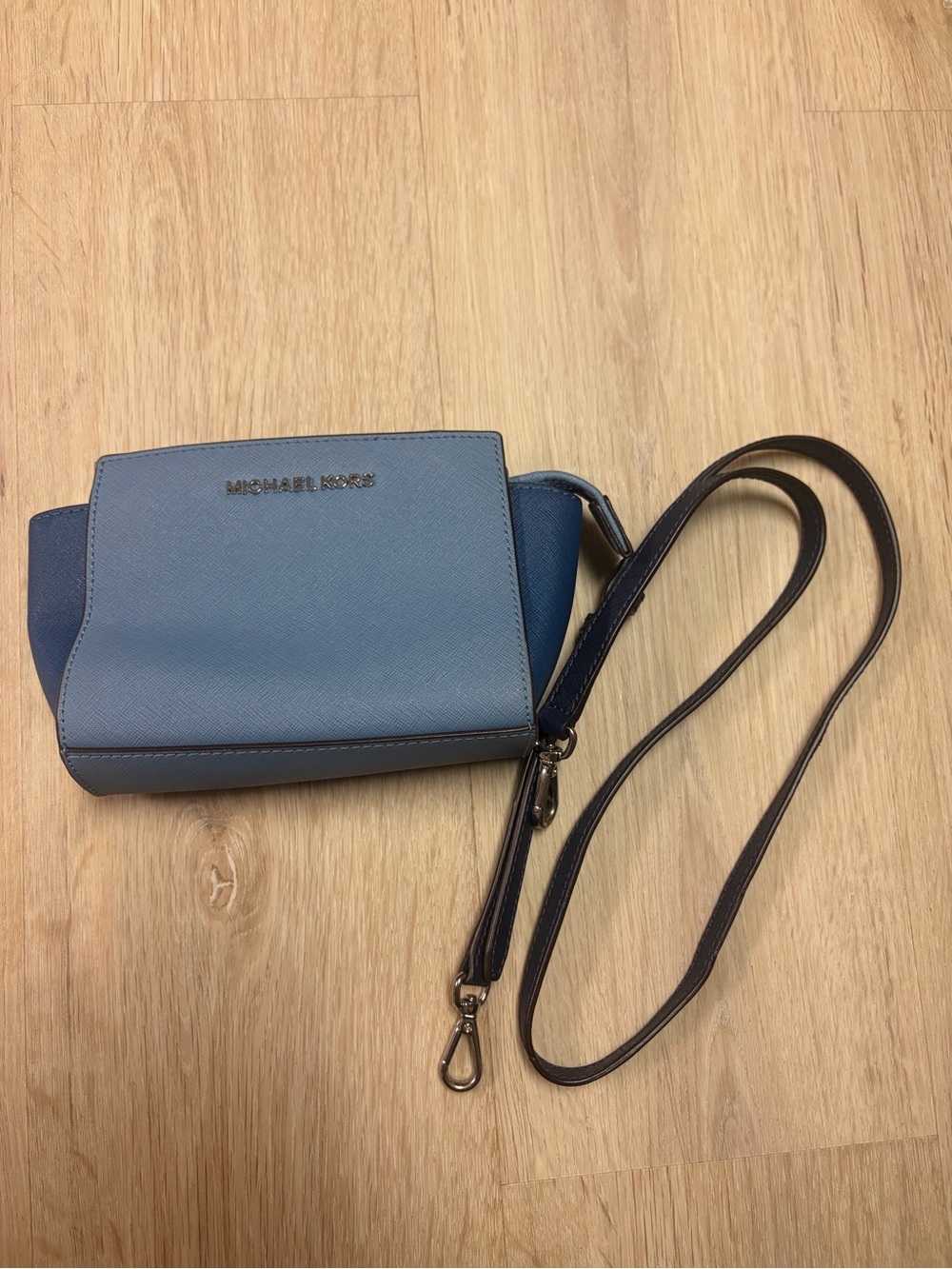 Michael Kors Two-Tone Blue Crossbody Bag